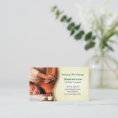 Massagetherapie, serummassage visitekaartje (Staand voorkant)