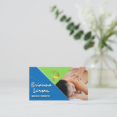 Massagetherapie sessie | Achtergrond Visitekaartje (Staand voorkant)