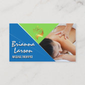 Massagetherapie sessie | Achtergrond Visitekaartje (Voorkant)