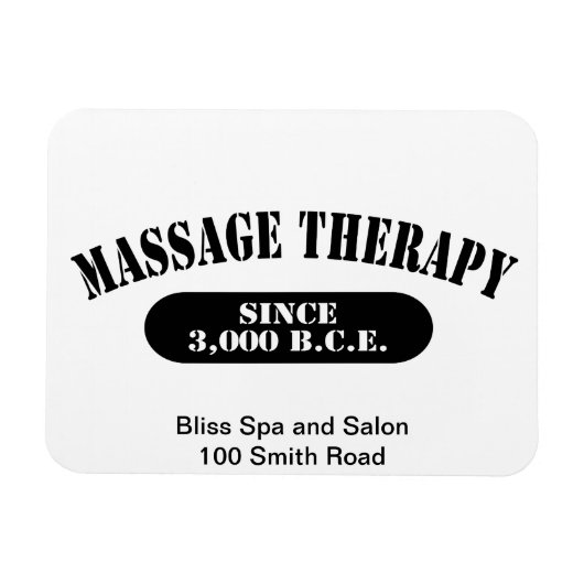 Massagetherapie sinds 3.000 B.C.E. Magneet (Horizontaal)