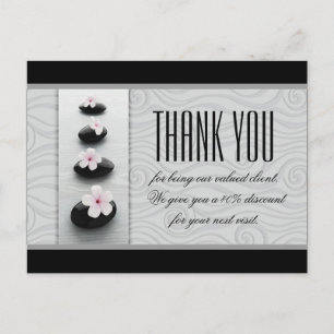 Massagetherapie Spa Salon Bedankingscoupon Briefkaart