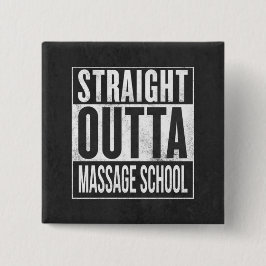 Massagetherapie Student School Afstuderen Gift Vierkante Button 5,1 Cm
