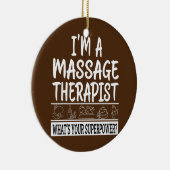 Massagetherapie Therapist Relaxatie Professional Keramisch Ornament (Rechts)