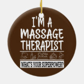 Massagetherapie Therapist Relaxatie Professional Keramisch Ornament (Achterkant)