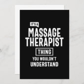 Massagetherapie Therapist Titel Titel Cadeau Bedankkaart (Voorkant / Achterkant)