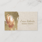 Massagetherapie Verwarmingshanden Reiki SPA Visitekaartje (Voorkant)