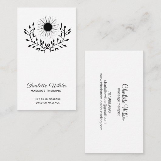 Massagetherapie Visitekaartje (Voorkant / Achterkant)