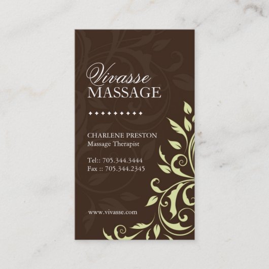 Massagetherapie Visitekaartje (Voorkant)