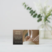 Massagetherapie visitekaartje (Staand voorkant)