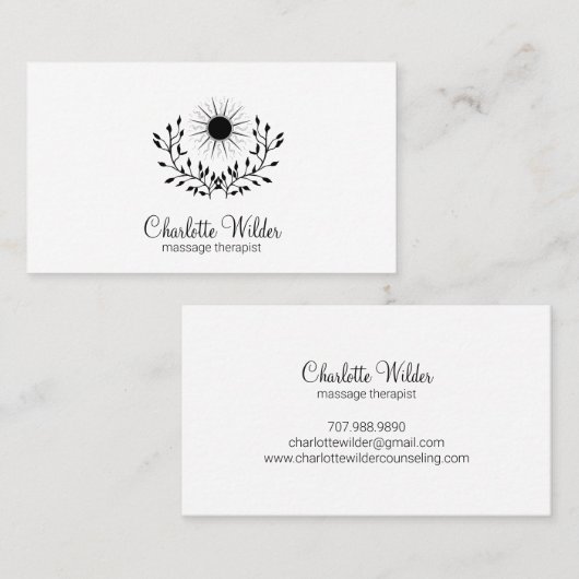 Massagetherapie Visitekaartje (Voorkant / Achterkant)