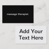 Massagetherapie Visitekaartje (Voorkant / Achterkant)