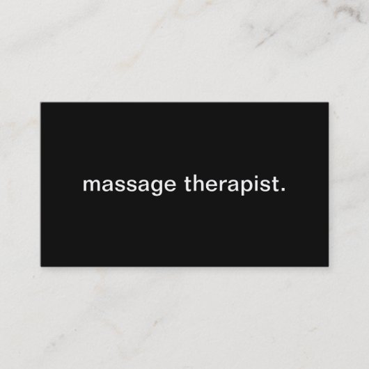 Massagetherapie Visitekaartje (Voorkant)
