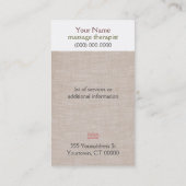 Massagetherapie Visitekaartje (Achterkant)