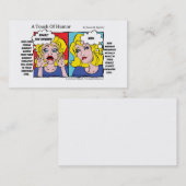 Massagetherapie Visitekaartjes "A touch of Humor" (Voorkant / Achterkant)