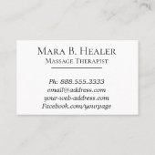 ** Massagetherapie ~ Waterverf massagetherapie Visitekaartje (Achterkant)