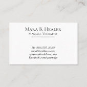 ** Massagetherapie ~ Waterverf massagetherapie Visitekaartje (Achterkant)