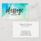 *~* Massagetherapie ~ Waterverf massagetherapie Visitekaartje (Voorkant / Achterkant)