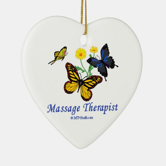 Massagetherapist Butterflies Keramisch Ornament (Rechts)