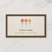 Massagetherapist - Eenvoudige elegante zonnebloeme Visitekaartje (Achterkant)