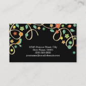 Massagetherapist - Elegant Swirl Floral Visitekaartje (Achterkant)