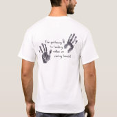 Massagetherapist en hellende handen t-shirt (Achterkant)