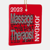 Massagetherapist Extraordinaire CUSTOM Keramisch Ornament (Rechts)