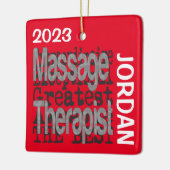 Massagetherapist Extraordinaire CUSTOM Keramisch Ornament (Links)