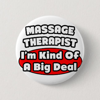 Massagetherapist... grote deal ronde button 5,7 cm