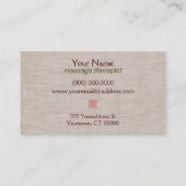 Massagetherapist Hot Rocks Visitekaartje (Achterkant)