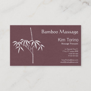 Massagetherapist Japanse Bamboe Visitekaartje