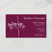 Massagetherapist Japanse Bamboe Visitekaartje (Voorkant)