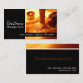 Massagetherapist, kliniek, wasachtige Visitekaartj Visitekaartje (Voorkant / Achterkant)