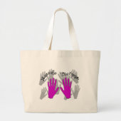 Massagetherapist PINK Hands Design Grote Tote Bag (Voorkant)