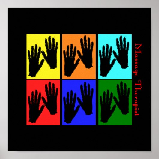 Massagetherapist Pop Art Poster (Voorkant)