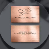 Massagetherapist Roos Gold Foil geborsteld metaal Visitekaartje