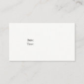 Massagreur Carte de visite floral (Dos)