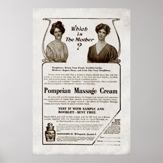  massagroomadvertentie uit 1907 poster (Voorkant)