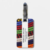 Massai Tribal Bead Pattern Bagagelabel (Achterkant verticaal)