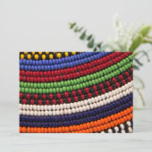 Massai Tribal Bead Pattern Bedankkaart (Staand voorkant)