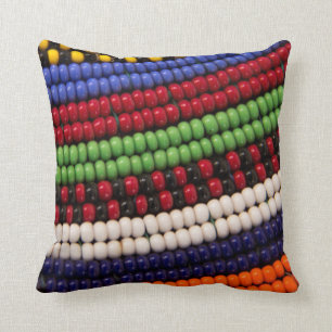 Massai Tribal Bead Pattern Kussen