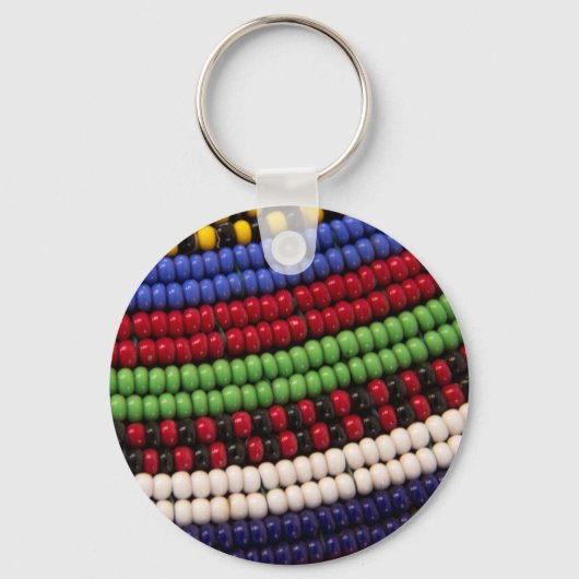 Massai Tribal Bead Pattern Sleutelhanger (Voorkant)