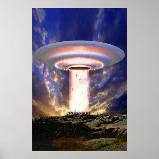 Massale ontvoering van de UFO Poster (Voorkant)
