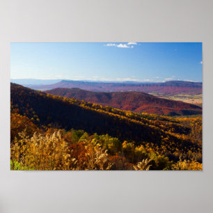 Massanutten Mountain in Herfst, Virginia Poster