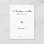 Masse catholique offrant des cartes saintes de pri (Dos)