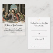 Masse catholique offrant des cartes saintes de pri (Devant / Derrière)