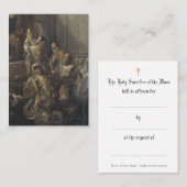 Masse catholique offrant des cartes saintes de pri (Devant / Derrière)