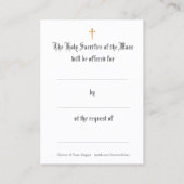 Masse catholique offrant des cartes saintes Vierge (Dos)