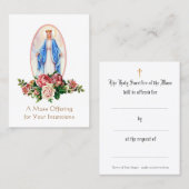 Masse catholique offrant des cartes saintes Vierge (Devant / Derrière)