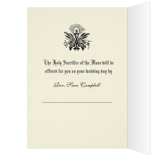Masse Mariage catholique offrant élégant (Intérieur (Gauche))