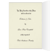 Masse Mariage catholique offrant élégant (Intérieur (Gauche))